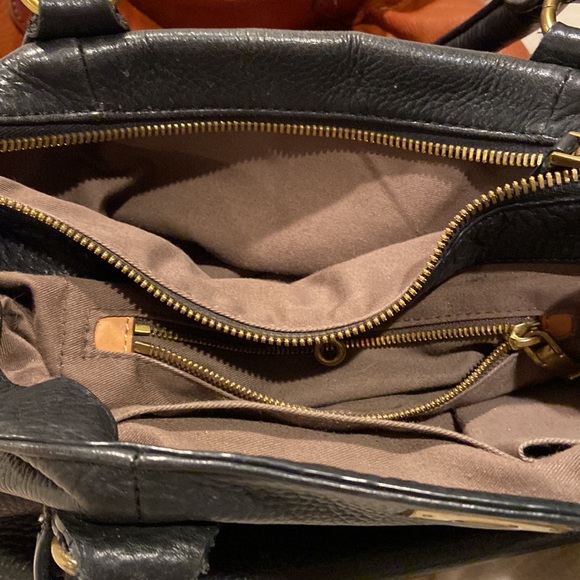 2 j.crew leather purses. 1 black 1 rust pebbled leather - Picture 4 of 8